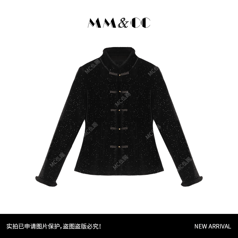 【晚歌】新中式国风冬季新款保暖打底衫上衣G8919