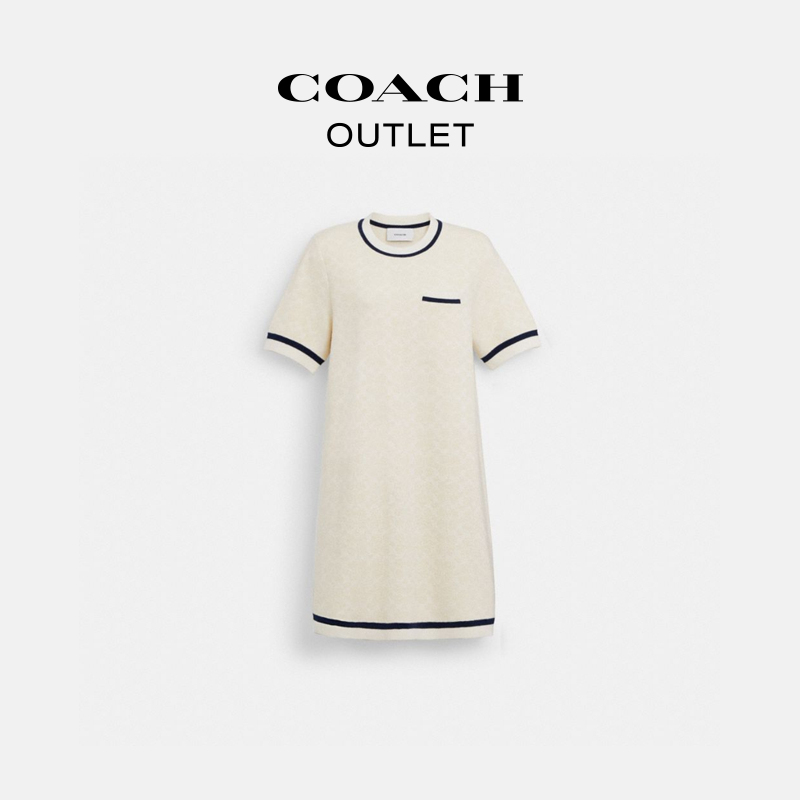 COACH/蔻驰奥莱 经典标志针织连衣裙