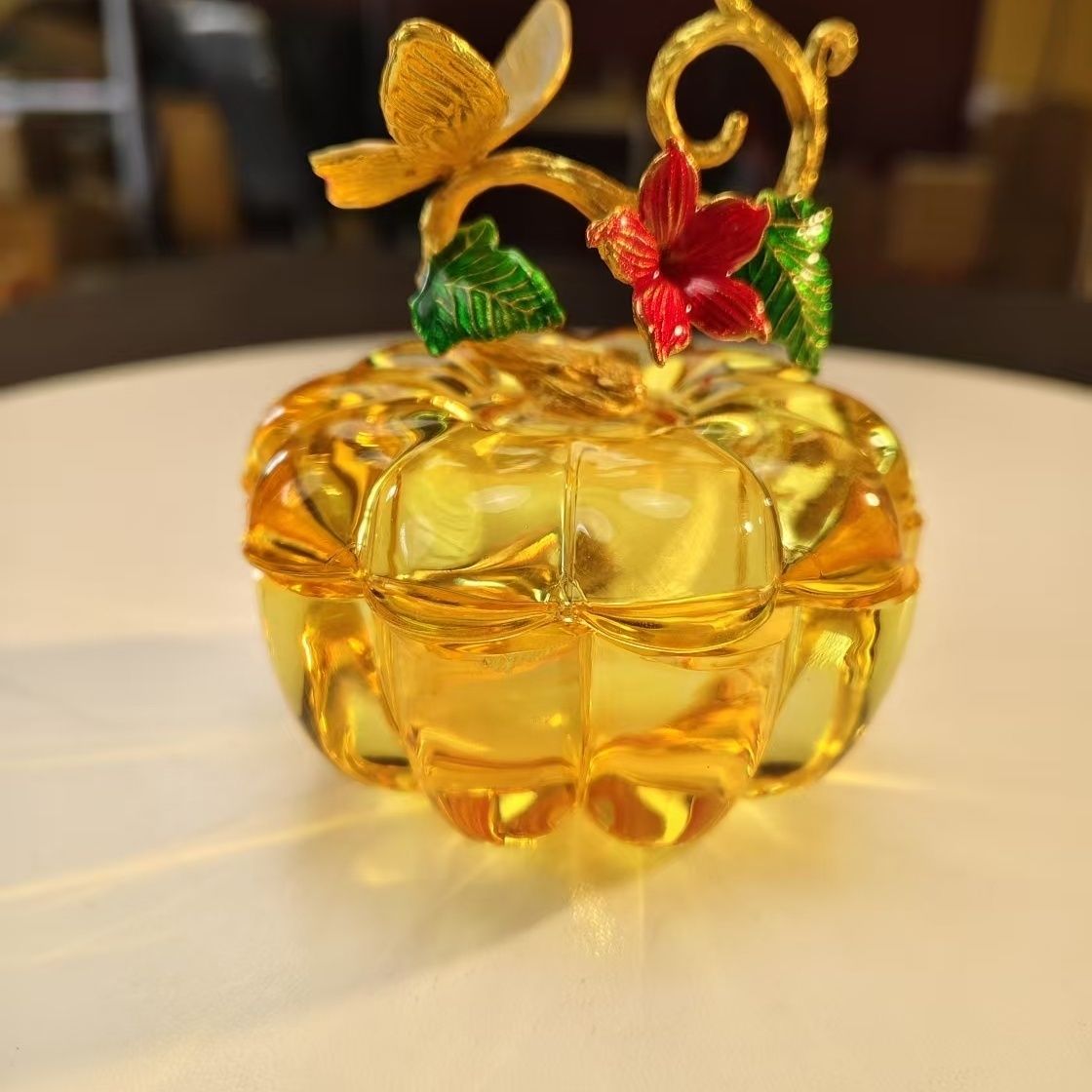 网红水晶南瓜桌面摆件创意卧室饰品摆饰ins风装饰高颜值