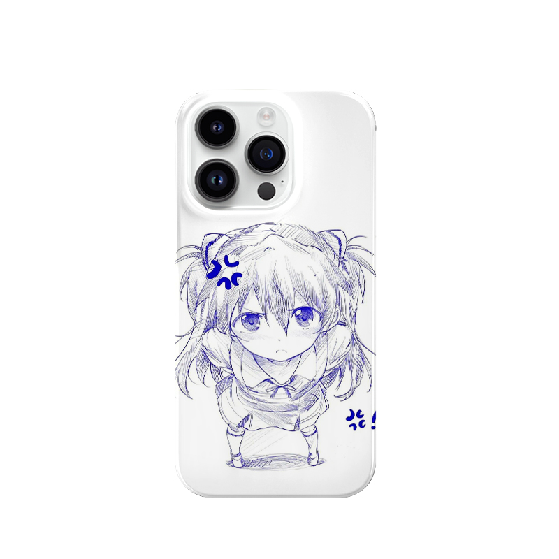 生气少女适用于苹果16promax菲林手机壳素描风15pro个性14/13/12p