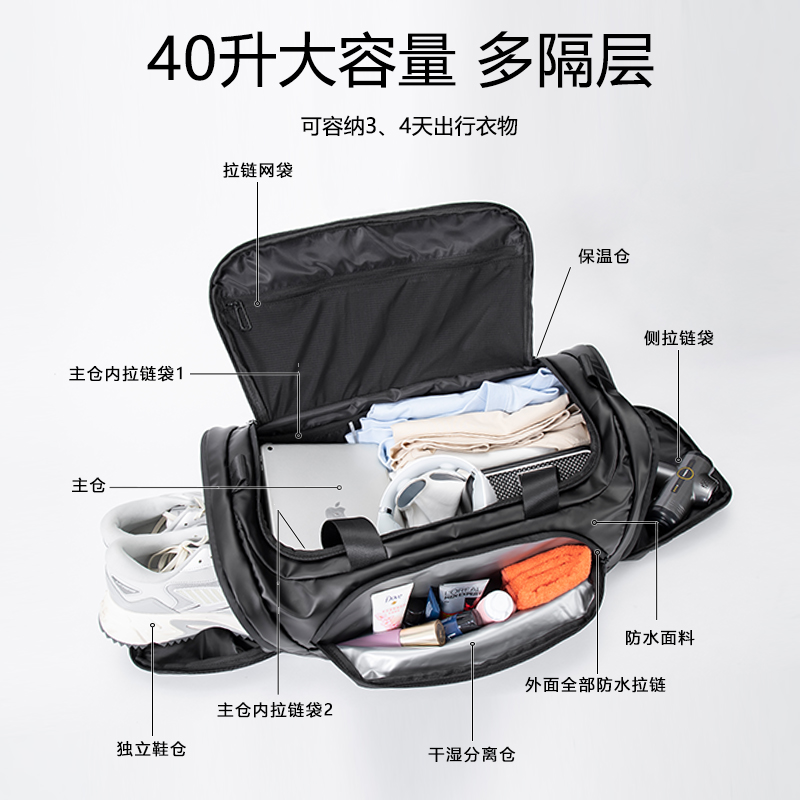 旅游专用商务出差旅行包送男生礼物干湿健身房男士专用包