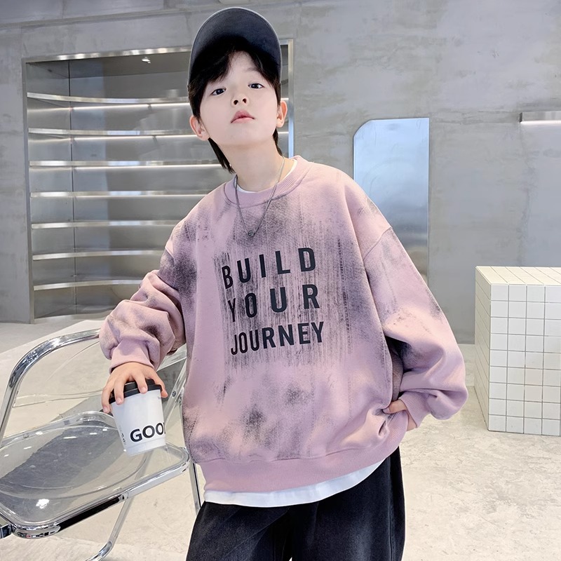 儿童装男童卫衣春秋款2025新款秋装男孩中大童秋季洋气痞帅上衣潮