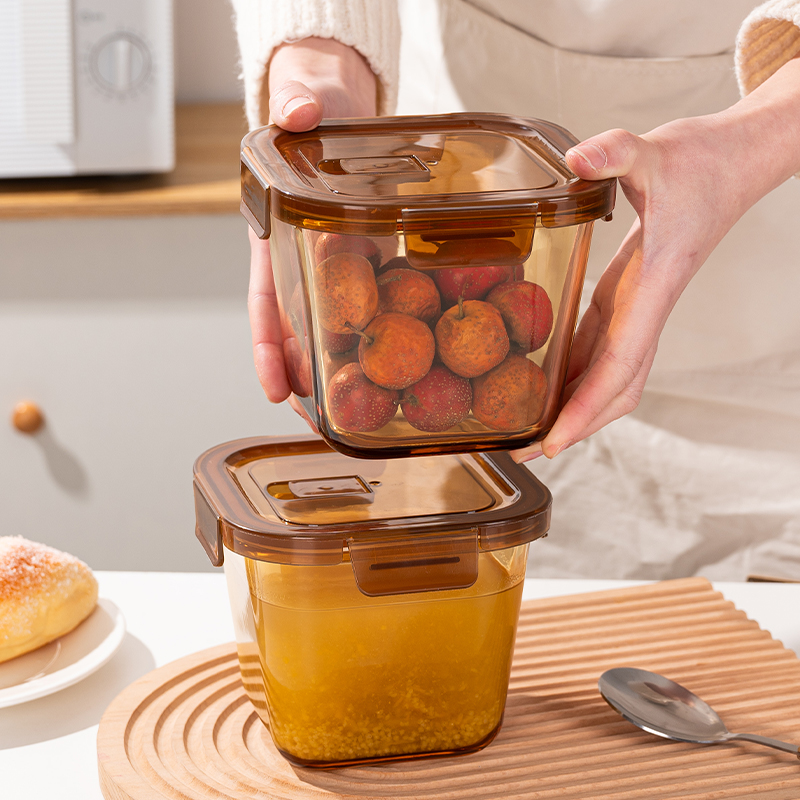 琥珀原色高硼硅玻璃密封保鲜盒家用耐高温微波炉烤箱专用猪油罐