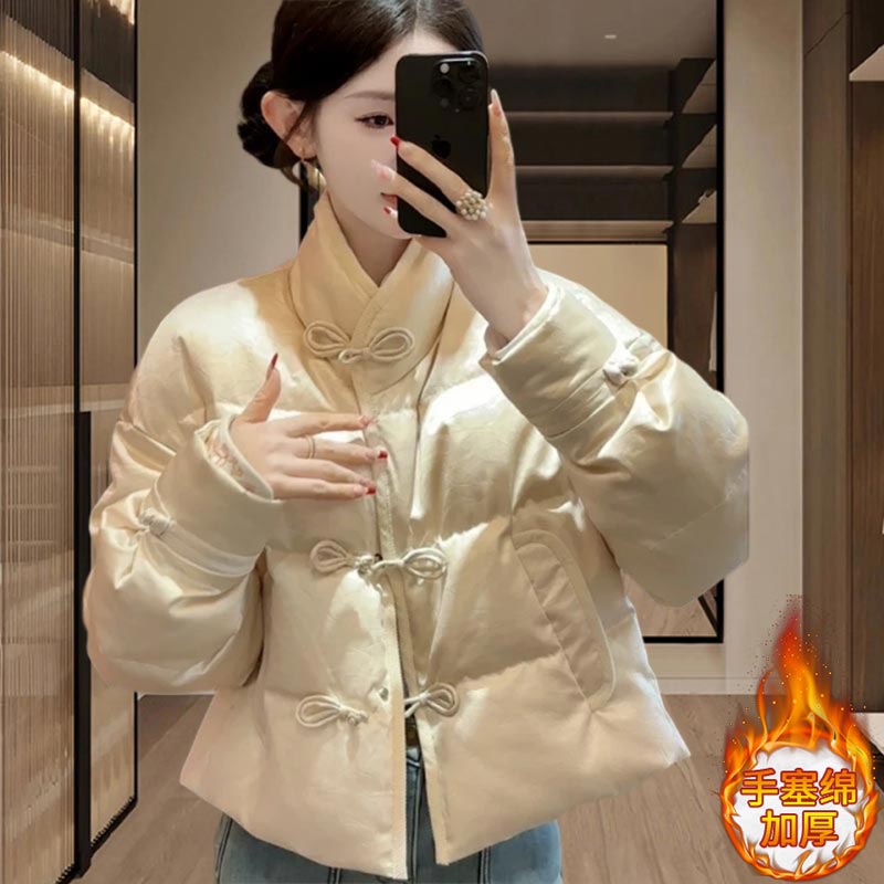 冬天网红款外套中式风棉服女流行爆款过年衣服时尚漂亮高级感棉衣