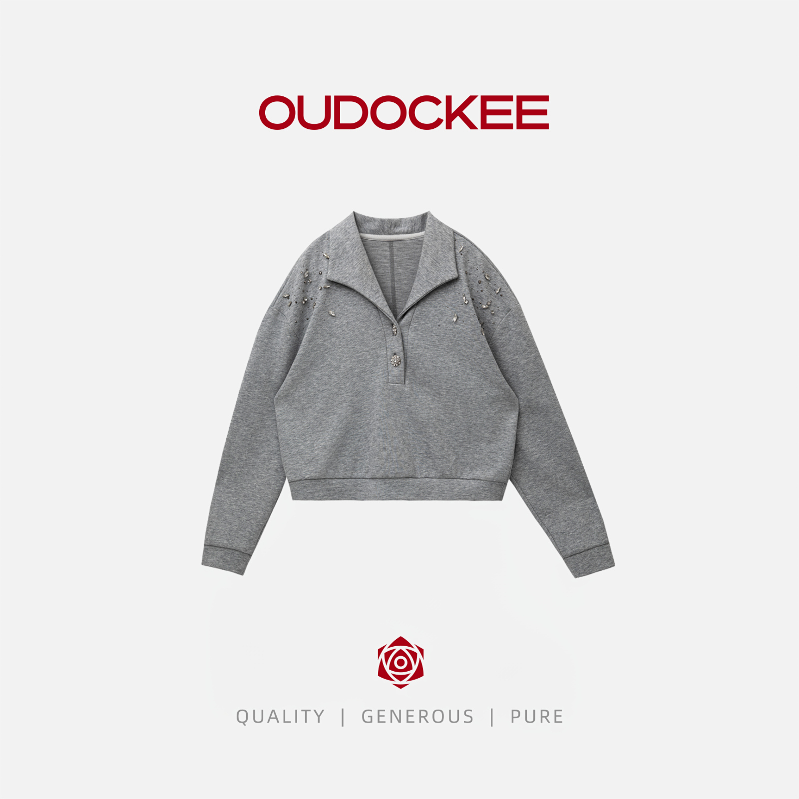 OUDOCKEE 鸥鸥【棉】大牌卫衣 女款连帽设计款休闲 W2501F165T