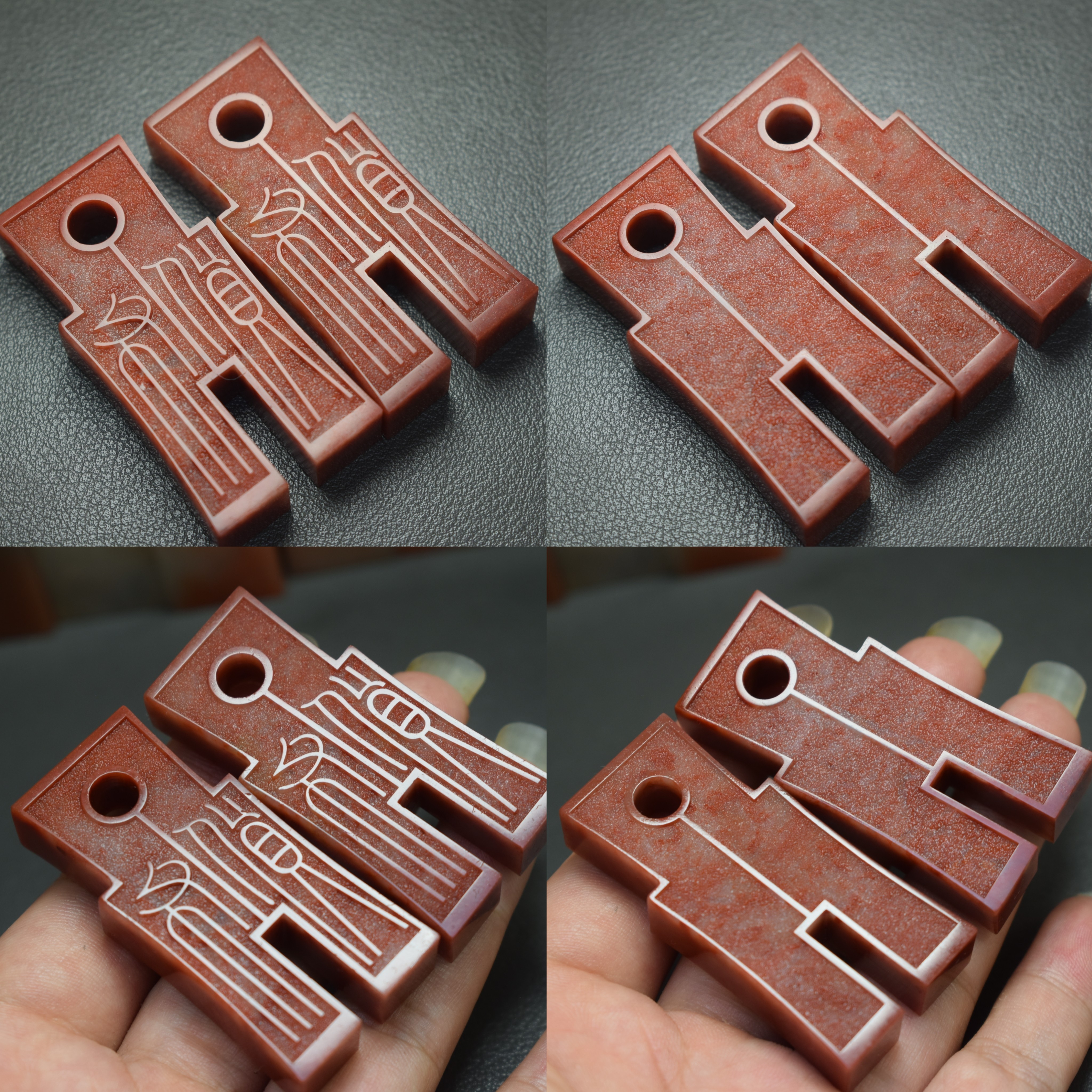 连珠印章 老挝石结晶博古印10-25-51mm，印面10*10mm