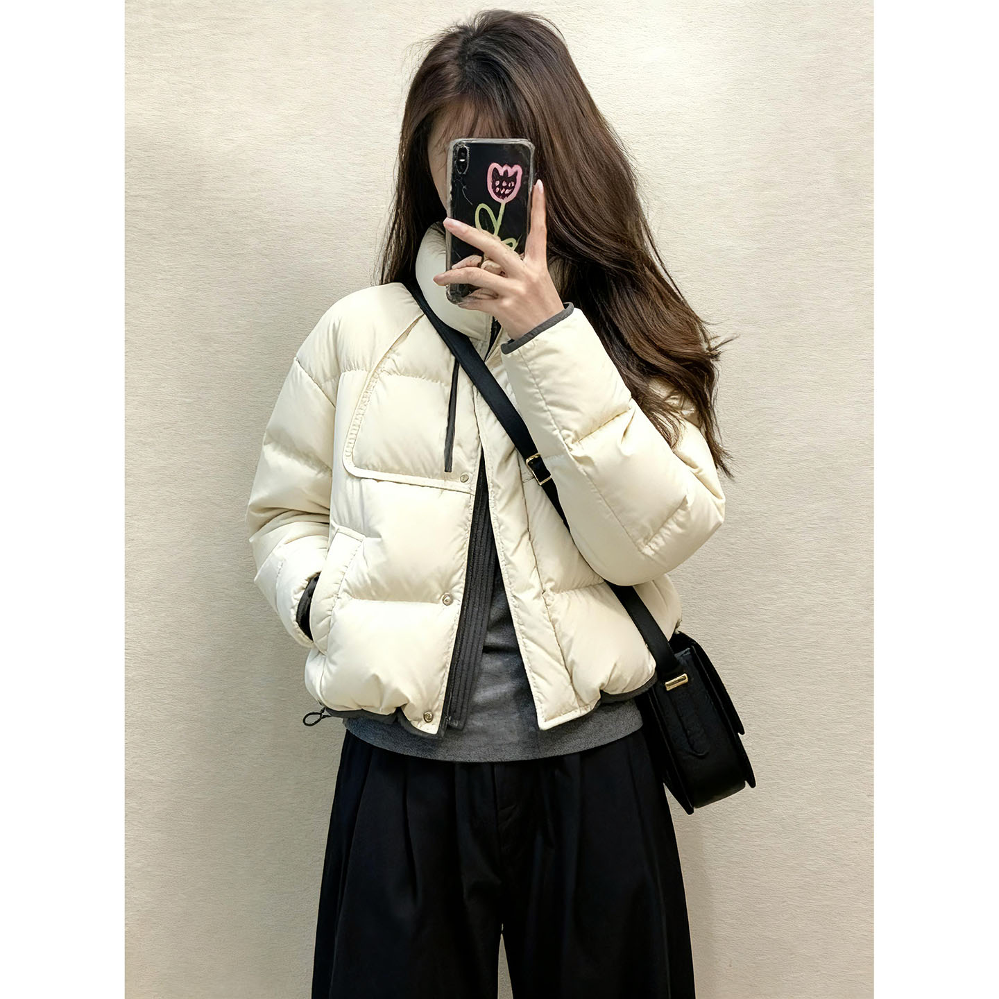 2025冬季新款短款白鸭绒羽绒服女加厚保暖小个子面包服外套超好看