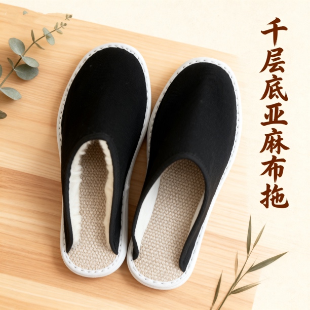 布拖鞋手工千层底四季款加棉款软底舒适透气居家老北京无后跟轻便