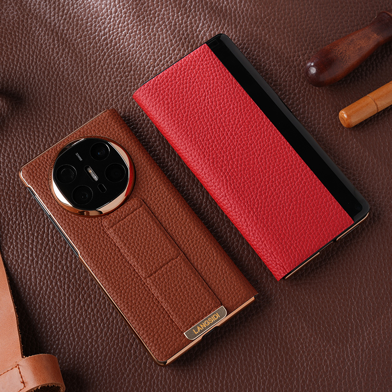 适用华为matex6手机壳真皮腕带支架皮套智能视窗x6典藏版商务轻奢