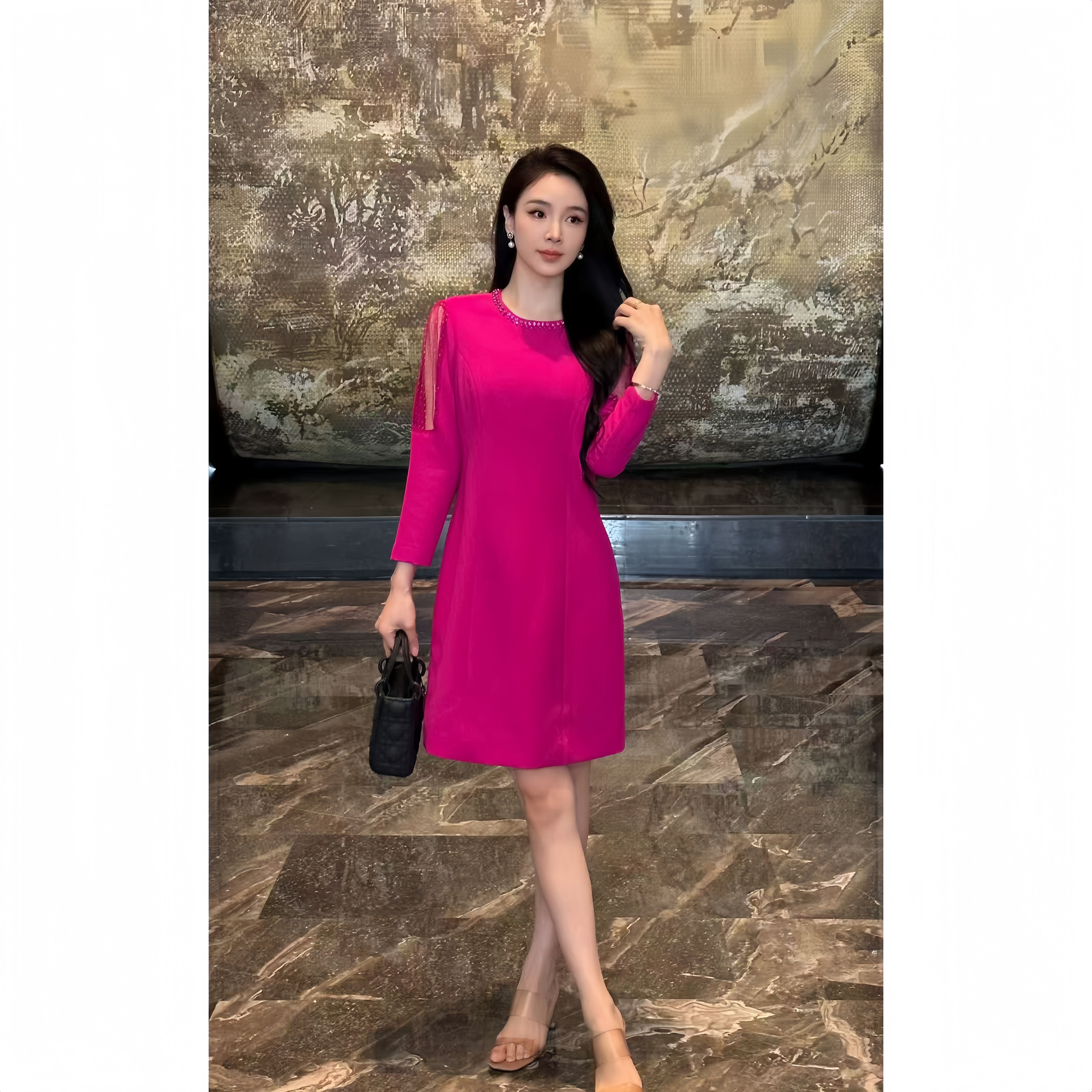 裙子【Maise·美莳】多巴胺服装女设计师收腰遮肚子显瘦气质秋冬裙