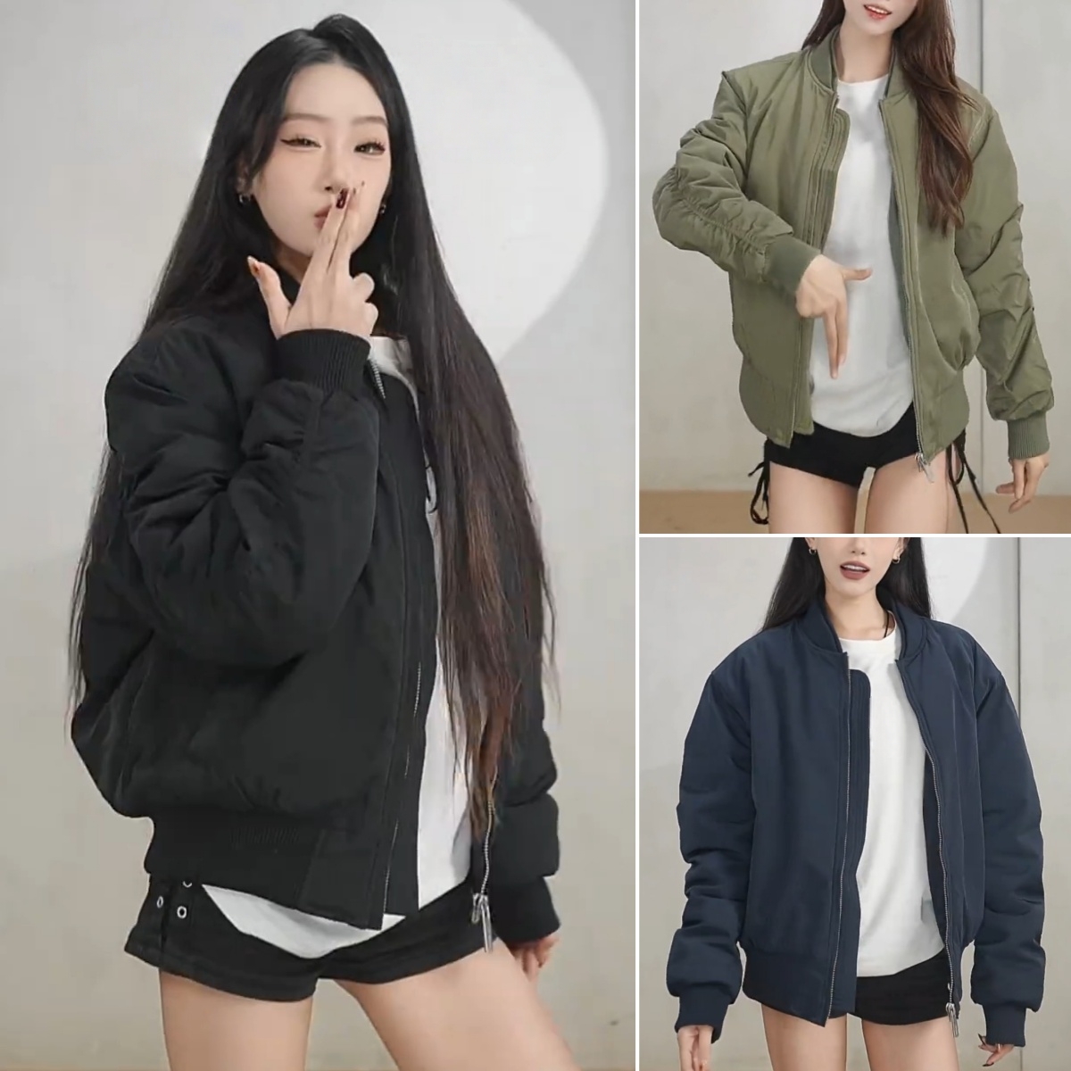 2025秋冬新款美式潮牌飞行员夹克外套加棉厚款棒球领高街棉服上衣