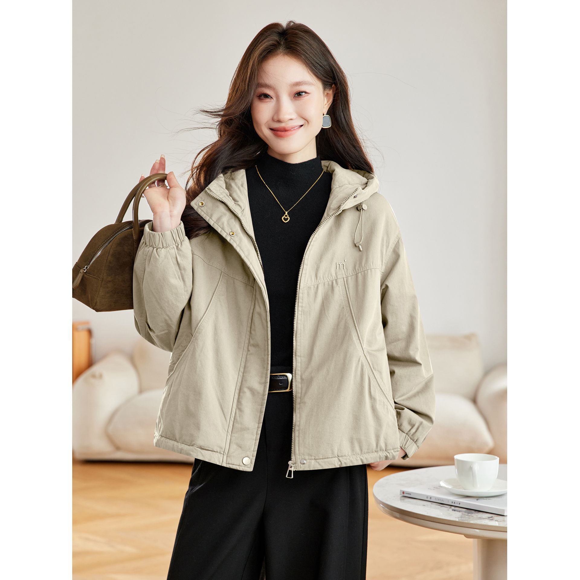 加绒加厚外套女2025冬季新款宽松时尚休闲派克棉服百搭小个子棉袄