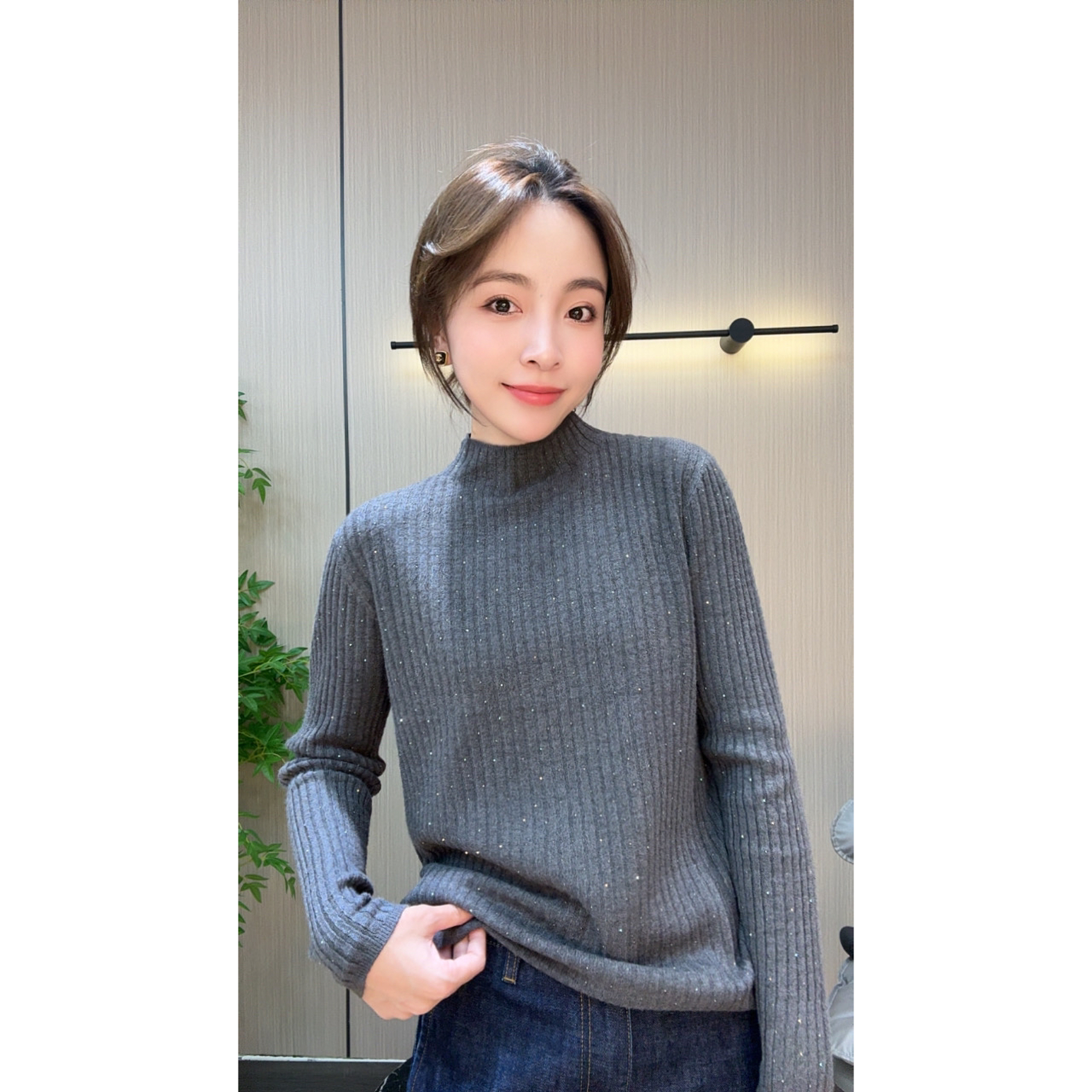 856-秋冬新款-“满天星”软绵绵针织衫百搭气质显瘦洋气针织衫