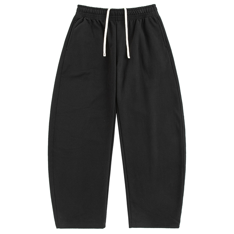 UrbanStandard日系复古加绒弯刀卫裤男秋季宽松恒温暖皮休闲裤子