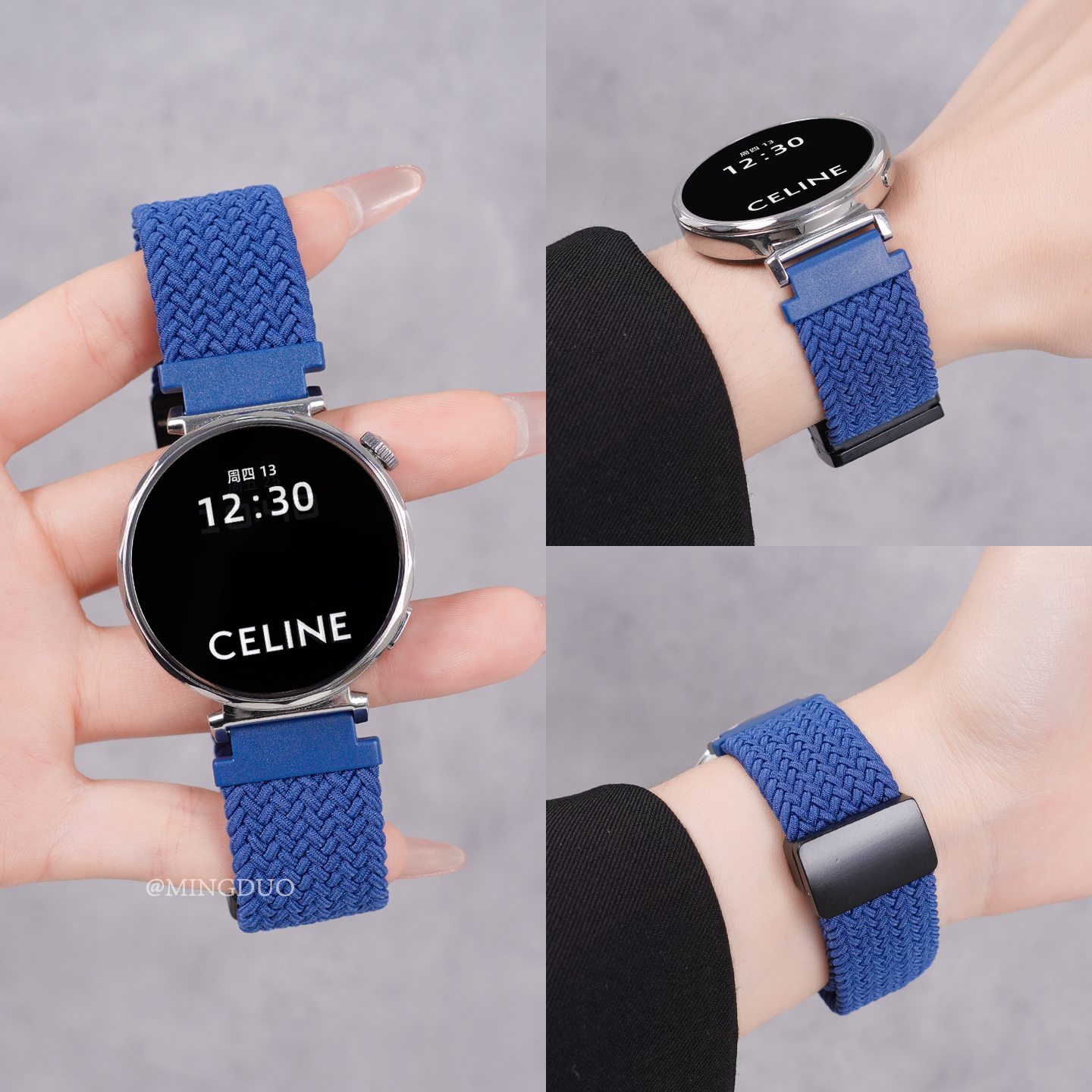 鸣铎适用华为gt5表带watch5系列gt4女腕表高级感编织尼龙gt3腕带