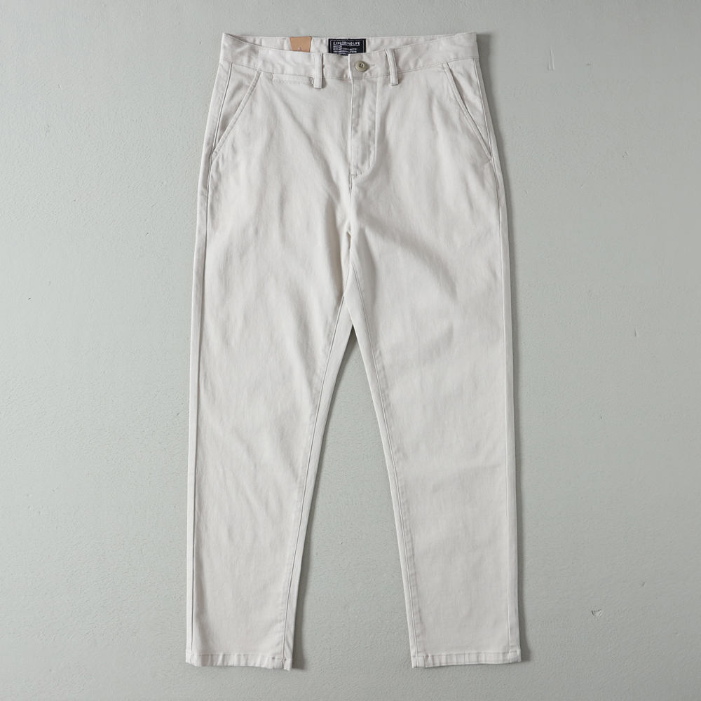 重磅秋季新款男士宽松休闲裤微弹力复古直筒工装裤水洗日系长裤子