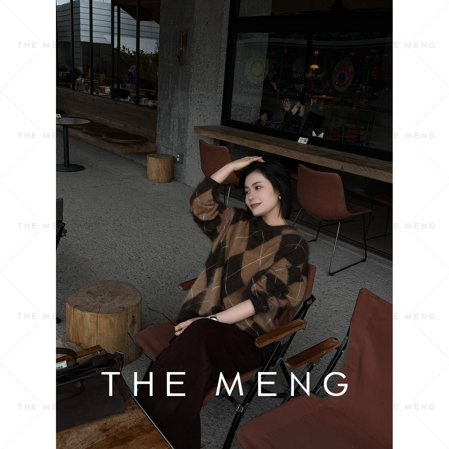 THE MENG【枫叶】16针贵族纤维美丽诺羊毛拉毛毛衣#M254E1643