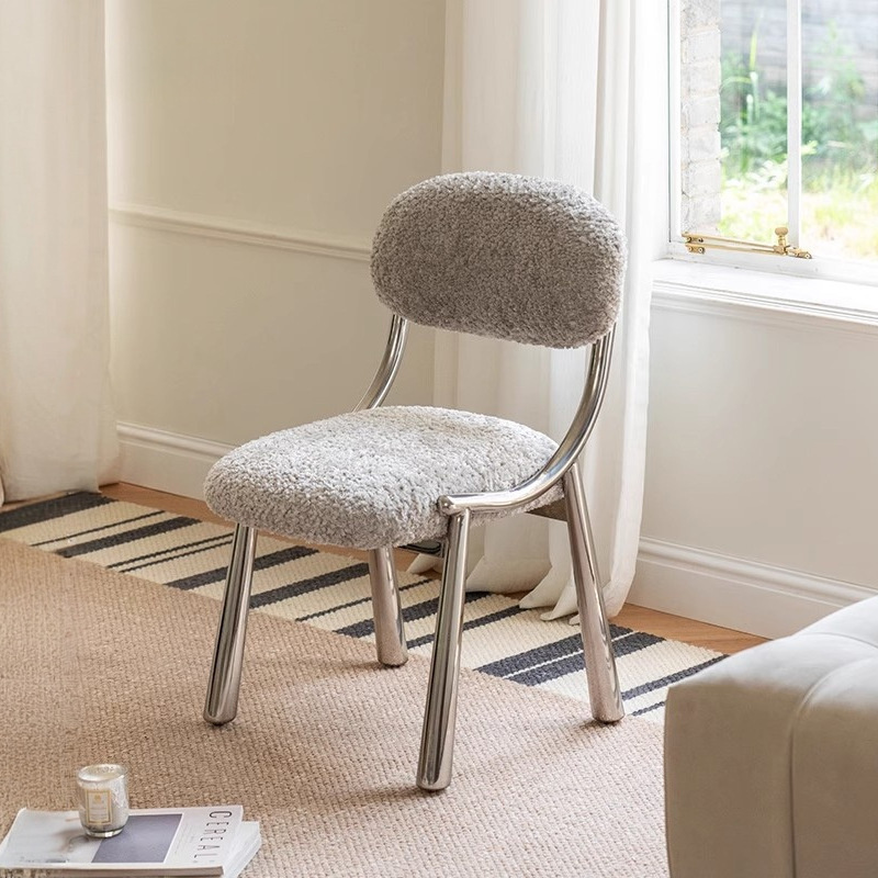 中古风小羊肖恩梳妆凳家用休闲椅子靠背椅复古女生卧室网红化妆椅