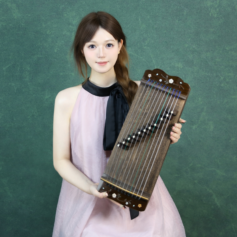 新品 50厘米11弦便携迷你挖筝成人初学者入门用琴 1对1教学指导