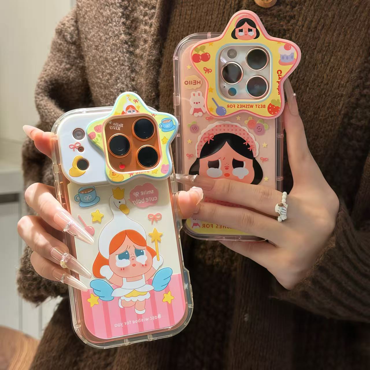 可爱卡通哭娃适用苹果17/16promax手机壳华为P70vivo小米15oppo套