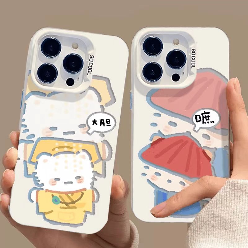 皇帝猫咪情侣适用苹果16pro手机壳新款华为可爱vivo动漫小米oppo