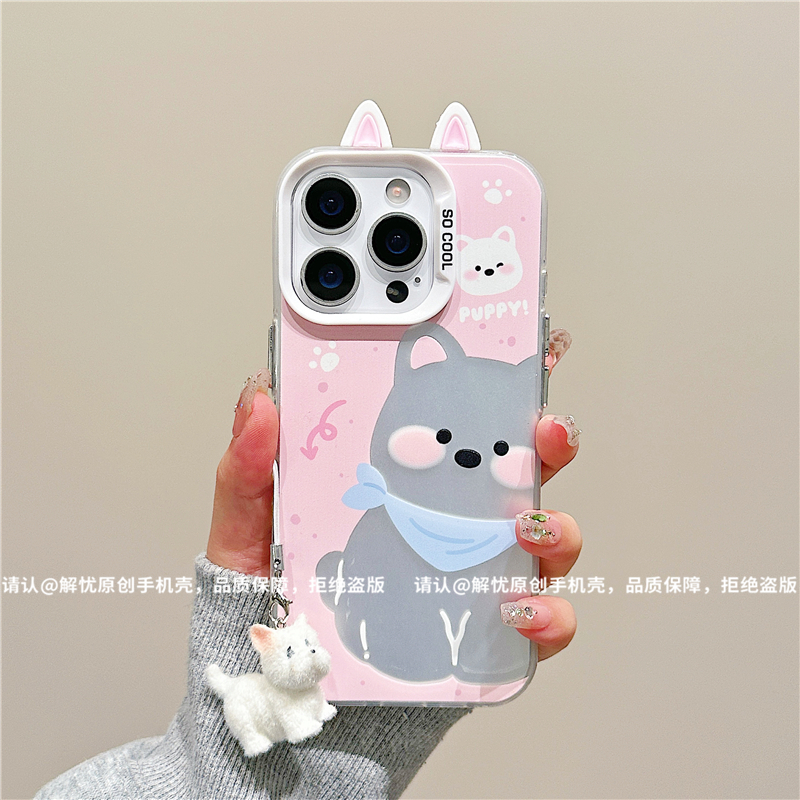 磨砂彩银适用苹果17/iPhone/华为荣耀/OPPO/VIVO/小米手机壳保护