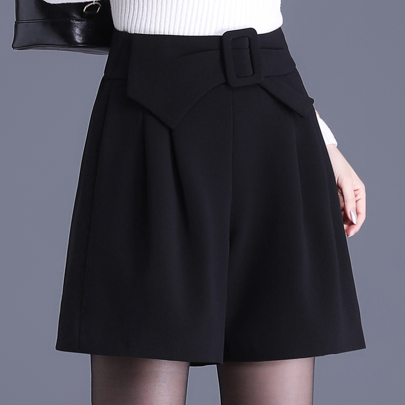 商场同款高端时尚优雅阔腿短裤2025秋季新款韩版高腰显瘦百搭短裤