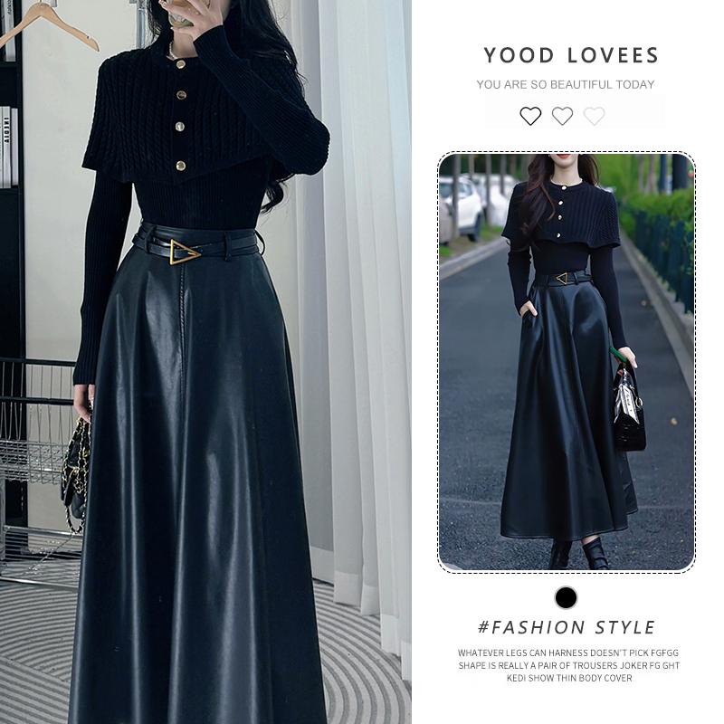 2026春秋新款轻熟风御姐套装针织上衣一整套ootd小众别致半身裙