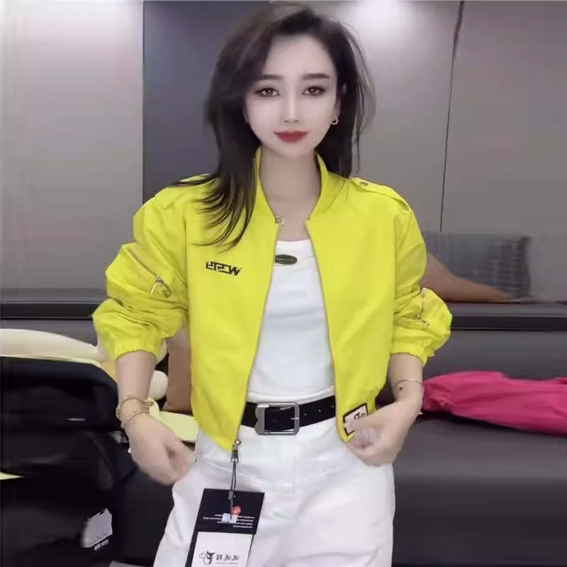 2025春秋季新款女士欧洲站工装风棒球服百搭洋气小个子夹克短外套