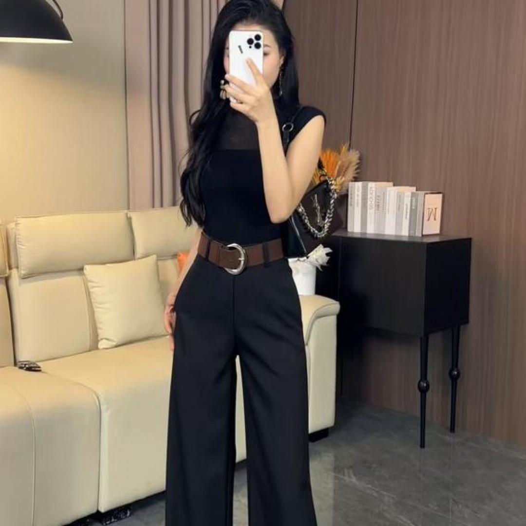 《送腰带》早秋2025新款气质高腰显瘦休闲高级感百搭阔腿垂感西装裤