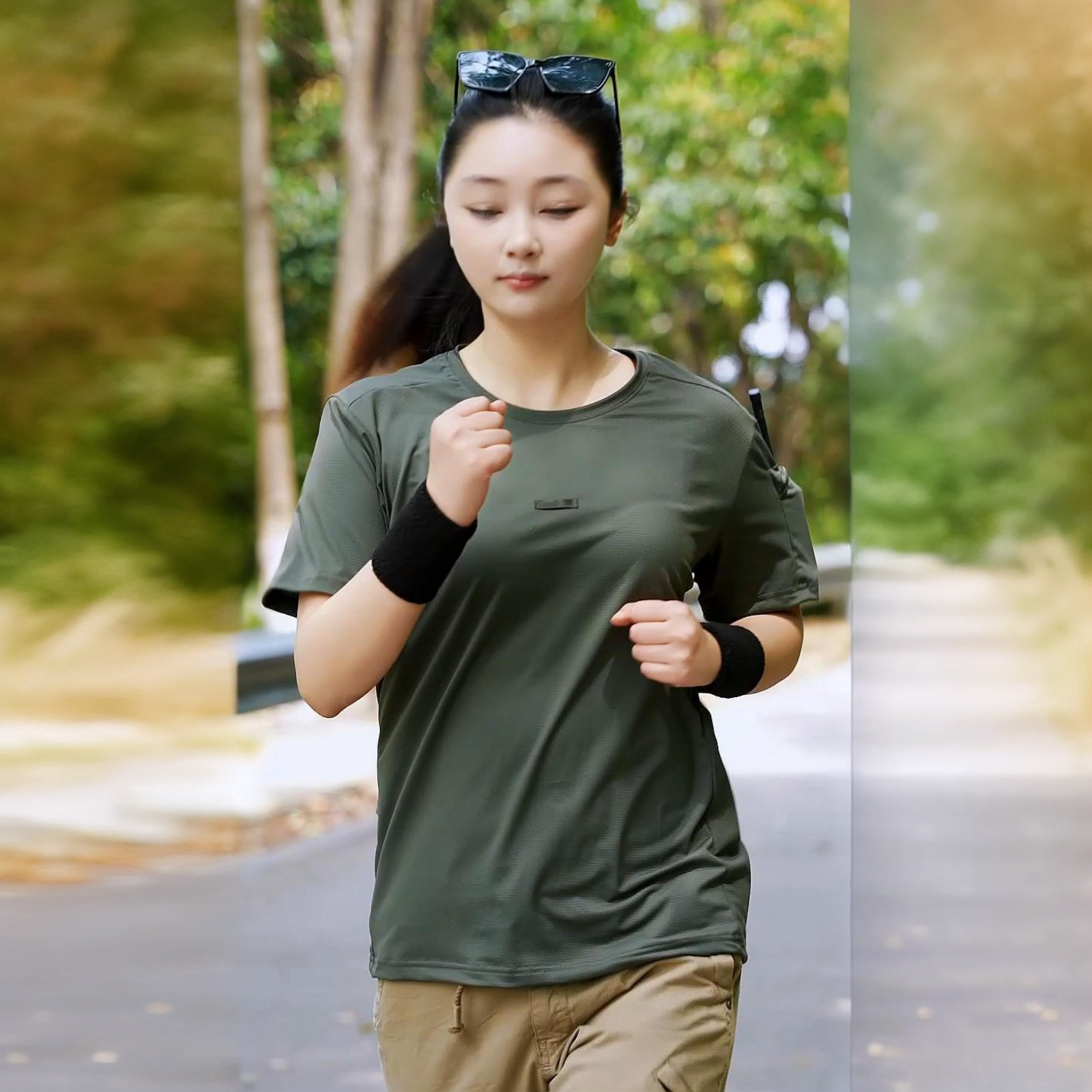 户外运动登山衣抗菌男女薄款短袖健身新款冰丝防晒排汗T恤上衣