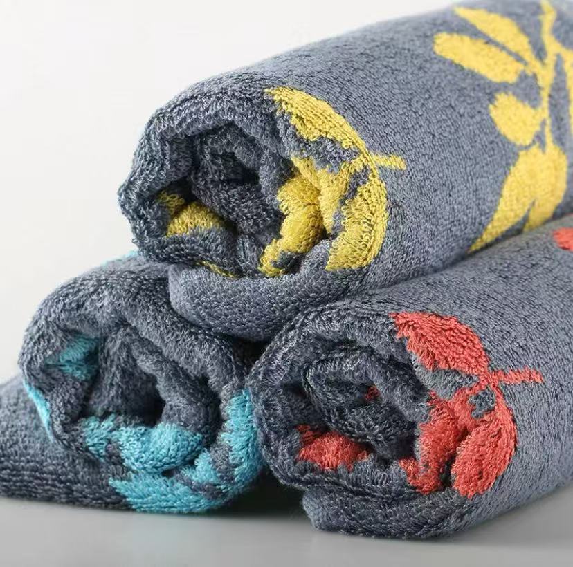 竹纤维加厚柔软吸水提花毛巾家用面巾健身情侣成人学生速干吸汗