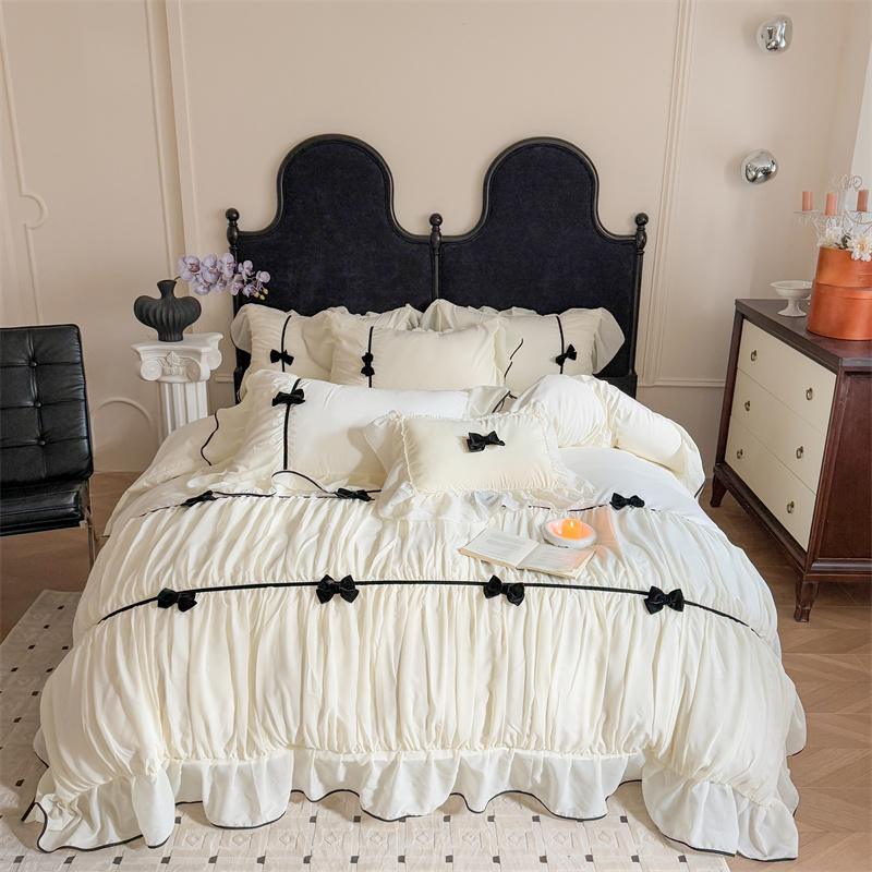2025新款A类糯小棉法式高定蝴蝶结系列四件套少女心卧室家用
