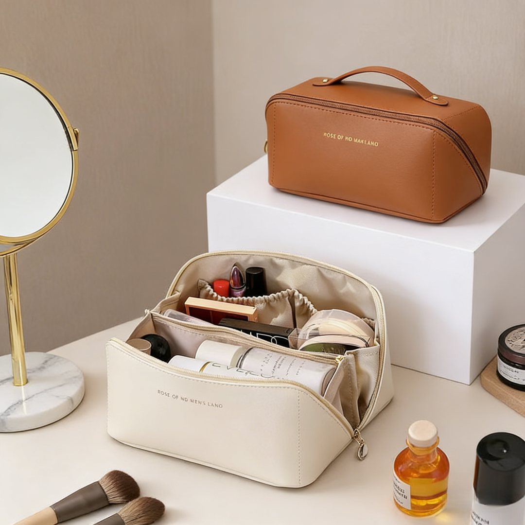 【新疆包邮】马卡龙色休闲风防尘条纹化妆包简约网红化妆网红化妆品