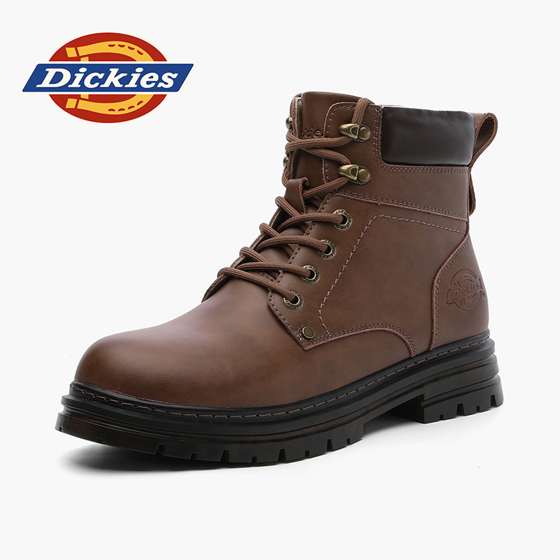 Dickies男鞋冬季加绒保暖二棉靴户外徒步马丁靴英伦风厚底短靴子
