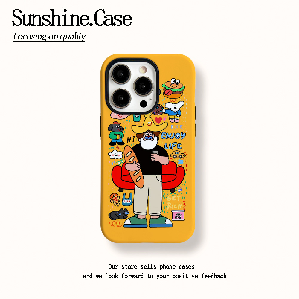 菲林二合一适用苹果华为vivo小米oppo手机壳面包大叔16PRO