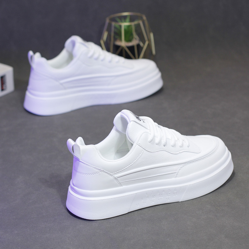 秋季新款男鞋ins韩版厚底增高小白鞋轻便软底百搭休闲运动鞋板鞋