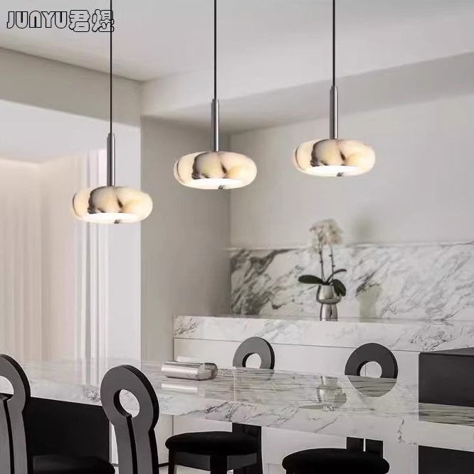 宝格丽奢石床头小吊灯简约轻奢高级感卧室客厅走廊玄关岛台餐厅灯