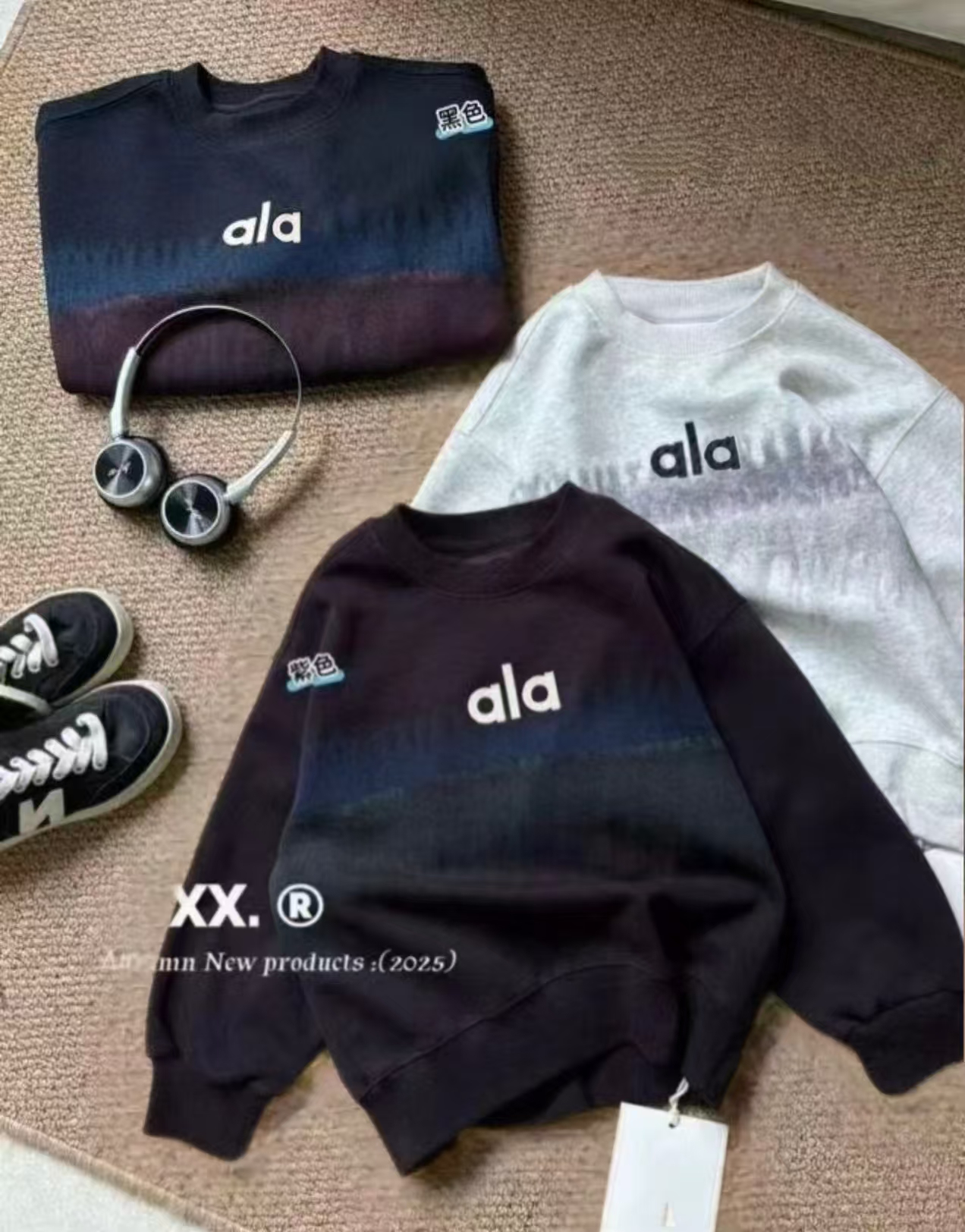 秋上新~简约时尚2025新款中大童韩版圆领宽松卫衣休闲百搭00310