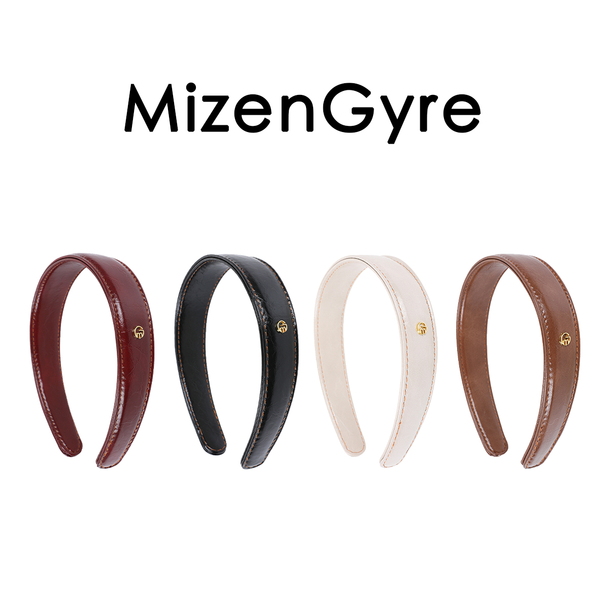 Mizen Gyre小众设计多色皮质发箍复古简约精致头箍发饰女