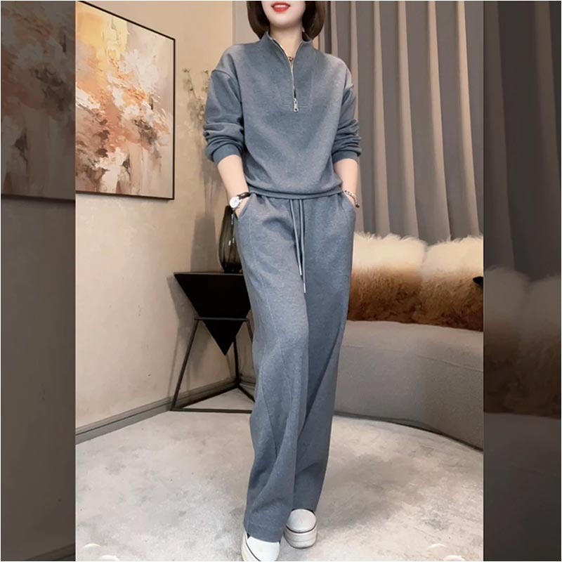 2025年春秋新款简约设计感休闲时尚套装女个性时尚显瘦气质运动装