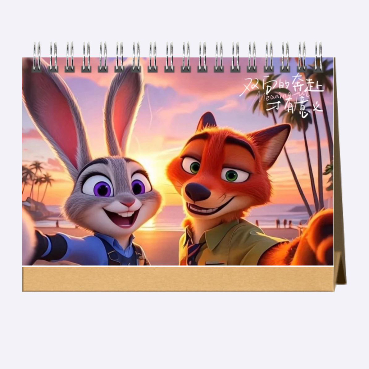 疯狂动物城2026双面台历桌面摆台照片纪念写真画相册