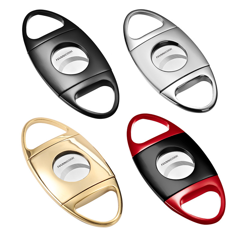 雪茄剪不锈钢雪茄剪刀大口径锋利顺滑古巴烟具配件轻奢