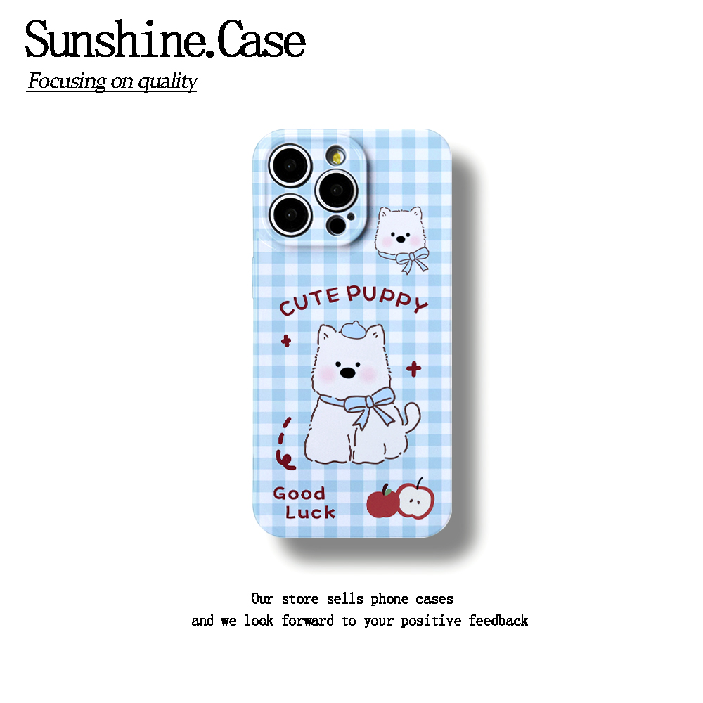 苹果小狗软壳适用苹果oppo华为vivo小米手机壳防摔全包ins