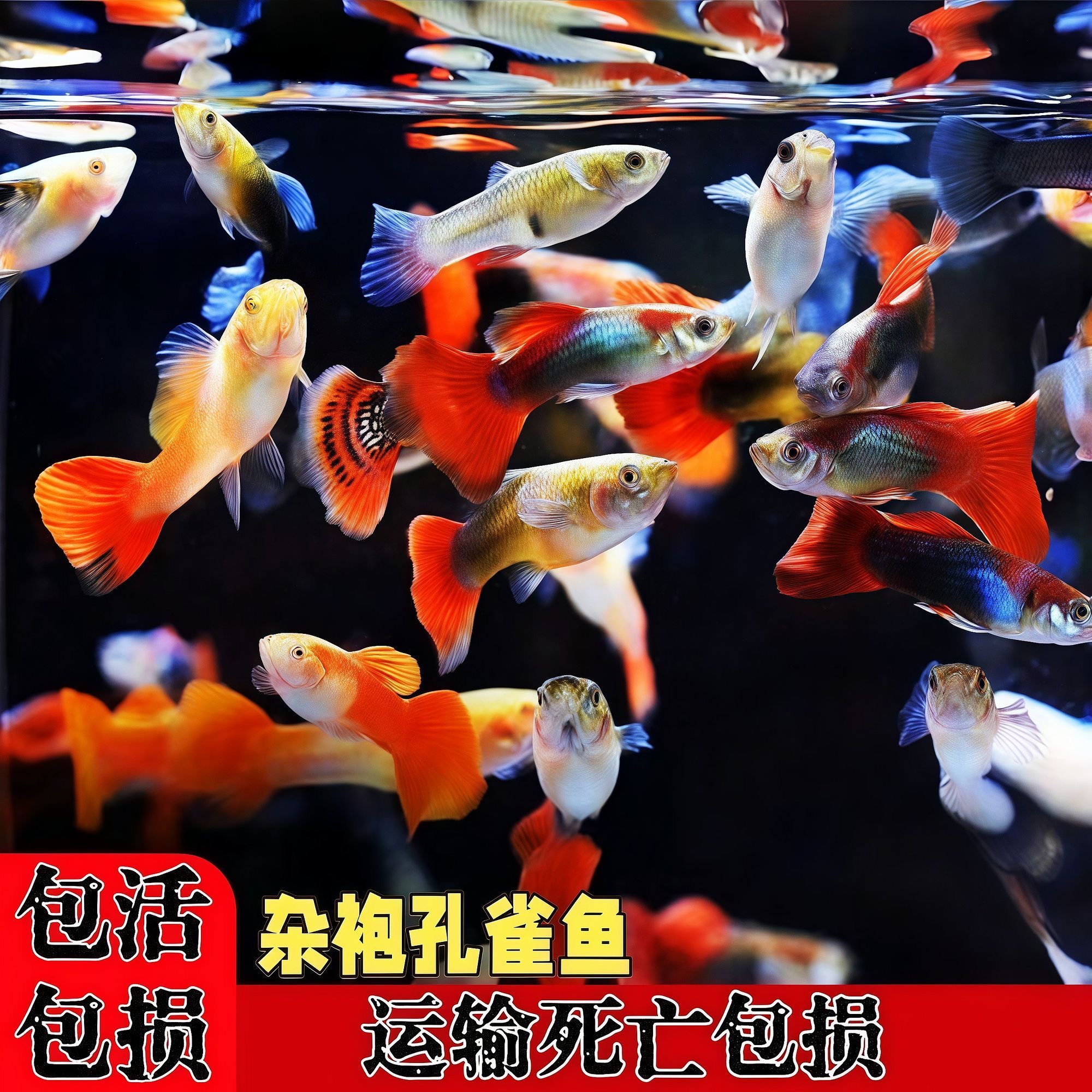 孔雀鱼米奇鱼淡水小型观赏鱼好养耐活胎生可生小鱼