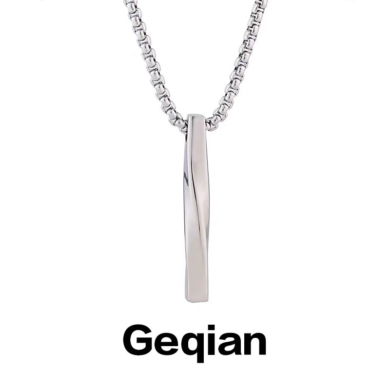钛钢项链 项链男轻奢小众高级感设计感百搭简约个性时尚吊坠配饰