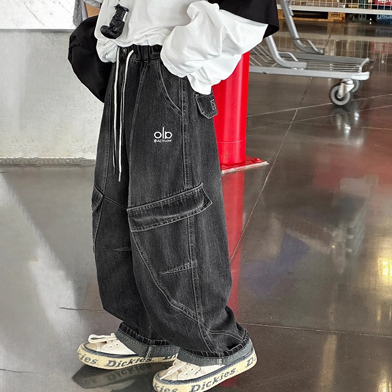 童装男童秋装裤子春秋款2025新款牛仔裤秋季儿童长裤男孩中大童潮