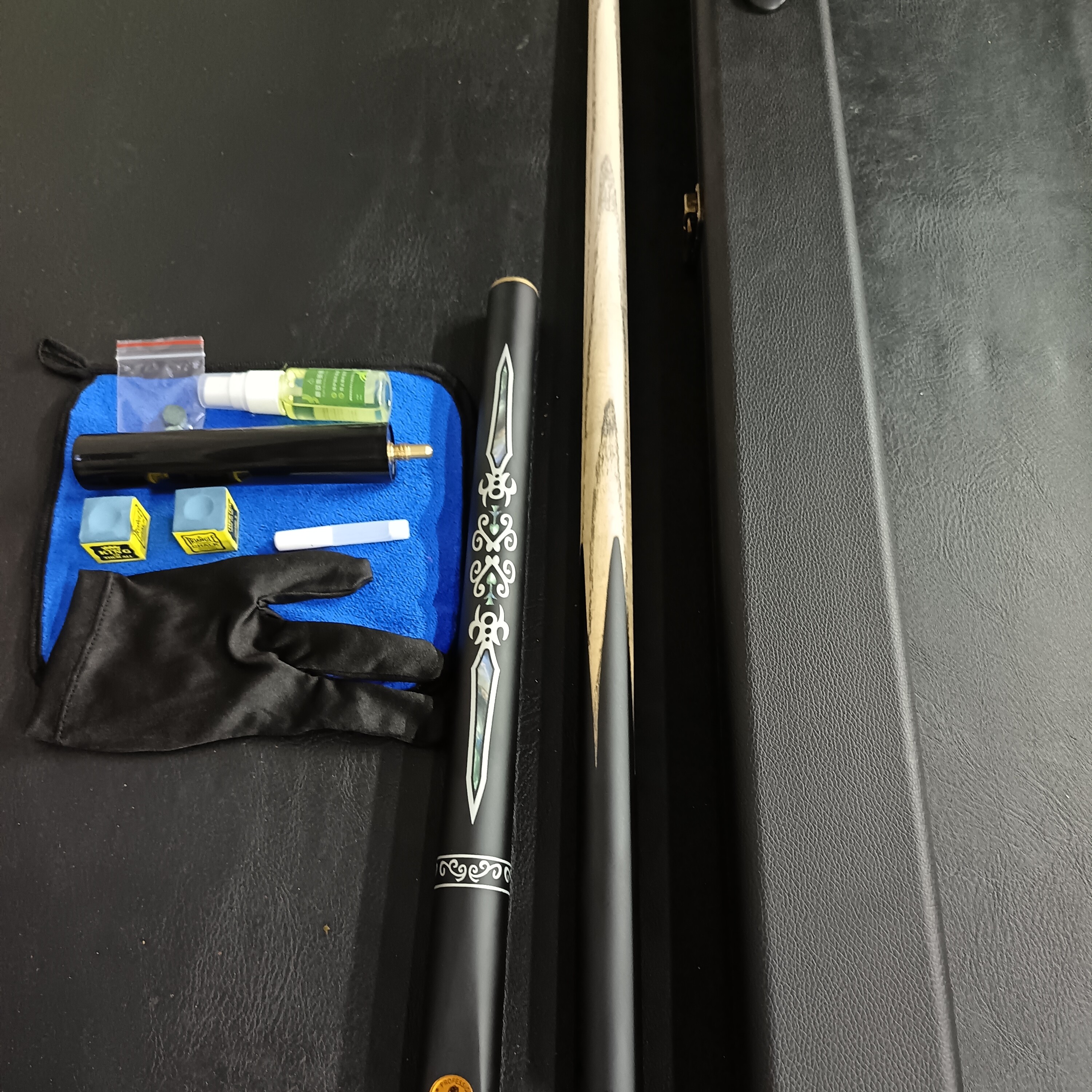 战神球杆加重小头手工中式通杆适用于黑八斯诺克九球桌台球杆