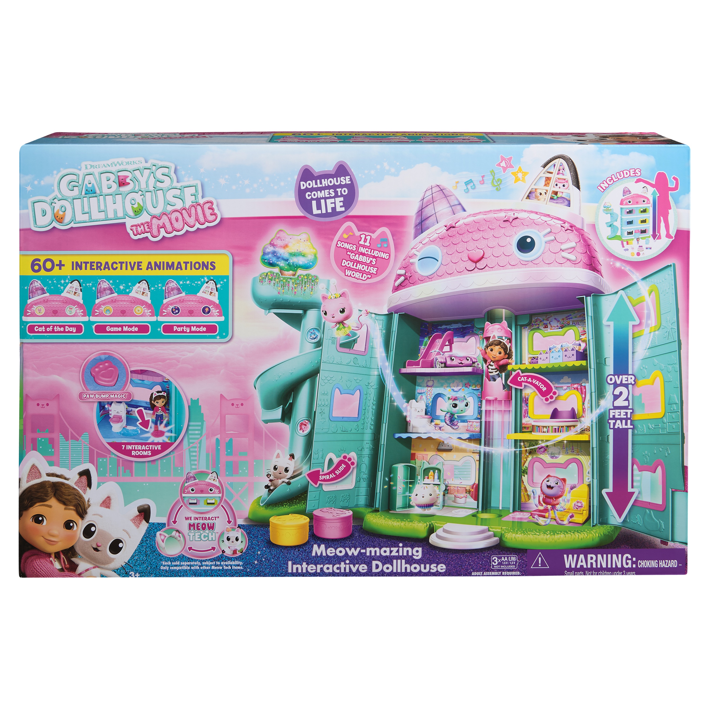 盖比的娃娃屋电影版-奇喵互动娃娃屋男女孩生日礼物玩具互动礼物