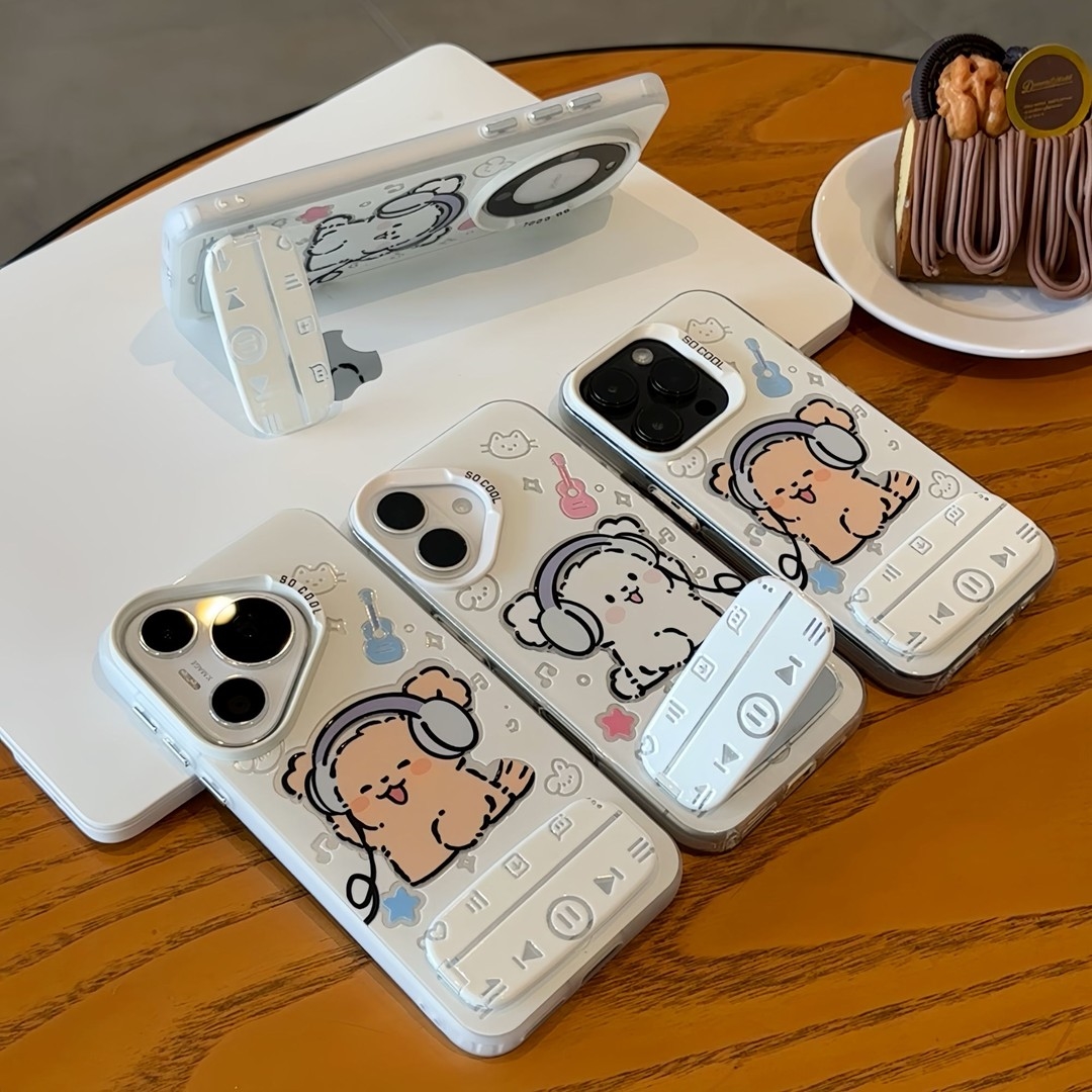 适用情侣狗狗苹果16promax彩银手机壳华为p70oppovivo小米15卡通